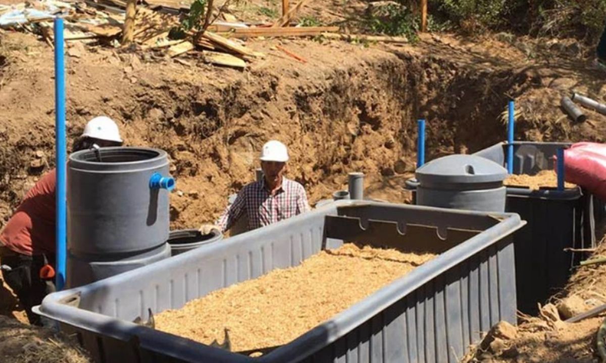 Sistema de tratamiento de aguas servidas mediante lombrices y luz ultravioleta